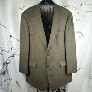 Brooks Brothers Houndstooth Plaid Blazer Wool Sports Coat Single Breasted Sz 43R